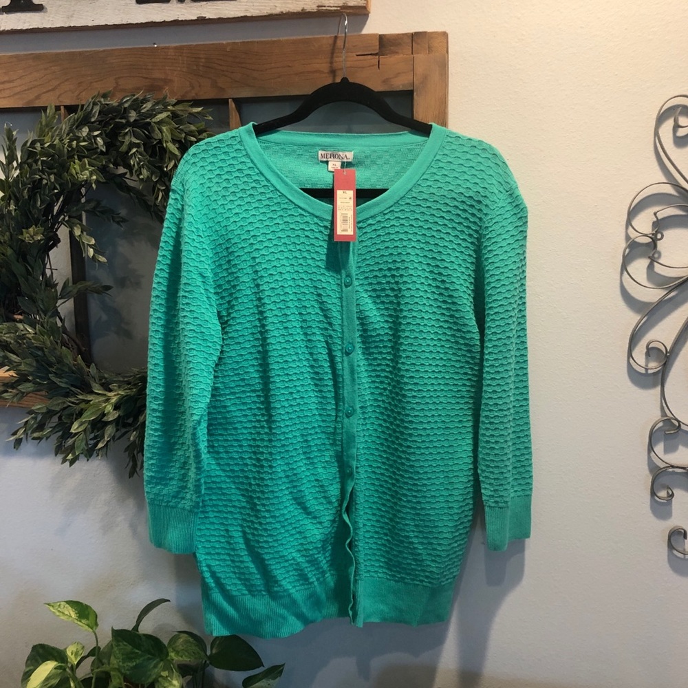 Merona 3/4 Sleeve Button Front Cardigan